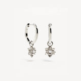 BY CHARLOTTE - Bloom Within Lotus Hoops | Silver