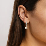 BY CHARLOTTE - Bloom Within Lotus Hoops | Silver