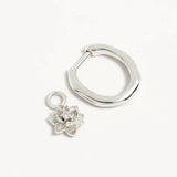 BY CHARLOTTE - Bloom Within Lotus Hoops | Silver