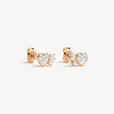 BY CHARLOTTE - Dream Lover Heart Stud Earrings | Gold
