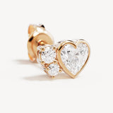 BY CHARLOTTE - Dream Lover Heart Stud Earrings | Gold
