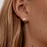 BY CHARLOTTE - Dream Lover Heart Stud Earrings | Gold