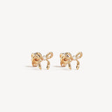 BY CHARLOTTE - Forever More Bow Stud Earrings | Gold