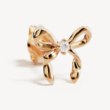 BY CHARLOTTE - Forever More Bow Stud Earrings | Gold