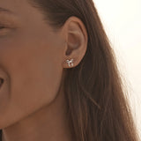BY CHARLOTTE - Forever More Bow Stud Earrings | Silver
