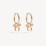 BY CHARLOTTE - Forever More Bow Hoops | Gold