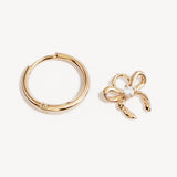 BY CHARLOTTE - Forever More Bow Hoops | Gold