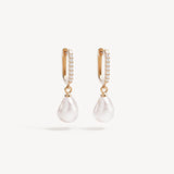 BY CHARLOTTE - Love With Grace Lab Grown Diamond Pearl Hoop | Gold