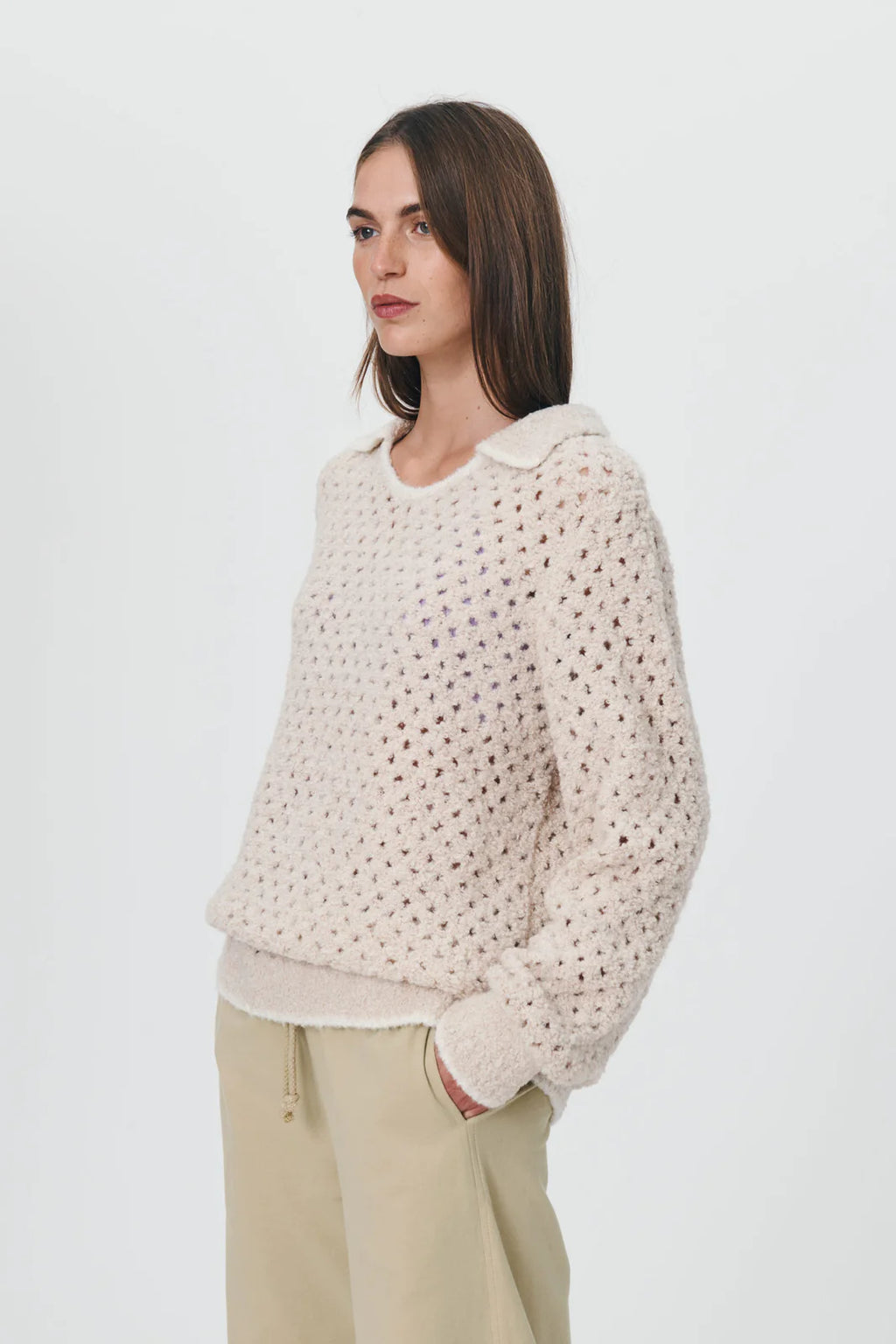 Rowie - Chanti Boucle Knit Jumper - Sand