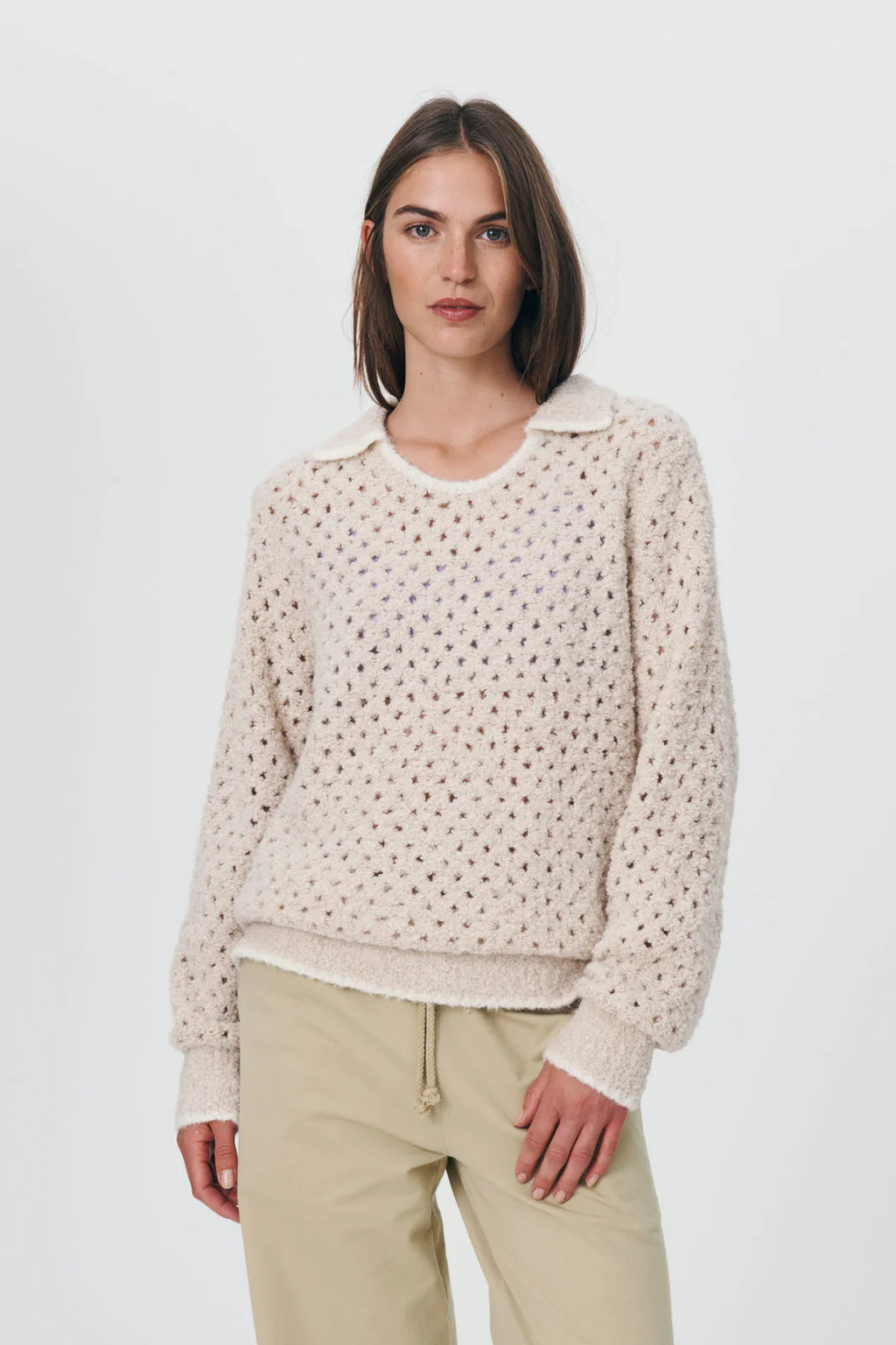 Rowie - Chanti Boucle Knit Jumper - Sand