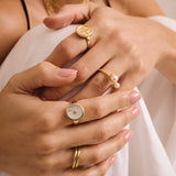 MURKANI - Riviera Double Pearl Ring | Gold