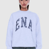 ENA PELLY - Mila Oversized Sweater - Mid Grey