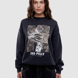 ENA PELLY - Mixed Animal Sweatshirt - Vintage Black