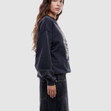 ENA PELLY - Mixed Animal Sweatshirt - Vintage Black