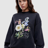ENA PELLY - Vintage Bouquet Sweatshirt - Vintage Black