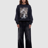 ENA PELLY - Mixed Animal Sweatshirt - Vintage Black