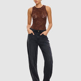 KIVARI - Bonnie Lace Tank - Chocolate