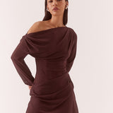 SOVERE / - Ada Long Sleeve Mini - Chocolate