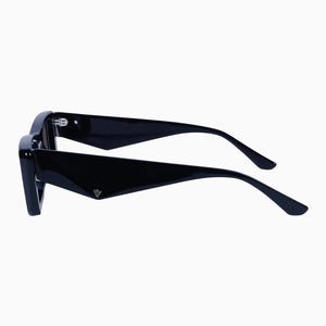 Valley Eyewear - La Hara - Gloss Black w. Silver Metal / Black Lens