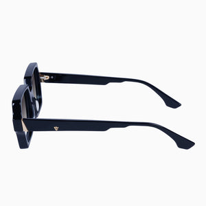 Valley Eyewear - Liberty - Gloss Black w. Gold Metal / Black Gradient Lens