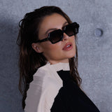 VALLEY EYEWEAR - Liberty - Gloss Black w. Gold Metal / Black Gradient Lens