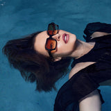 VALLEY EYEWEAR - Liberty - Gloss Black w. Gold Metal / Orange Gradient Lens