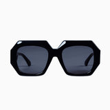 VALLEY EYEWEAR - Monolith - Gloss Black w Silver Metal Trim / Black Gradient Lens