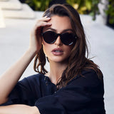 VALLEY EYEWEAR - Motel - Clear Tort w. 24K Gold Metal / Brown Lens