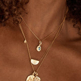 BY CHARLOTTE - Lotus Birthstone Necklace - November - Citrine | Gold