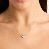 BY CHARLOTTE - Lotus Birthstone Necklace - November - Citrine | Silver