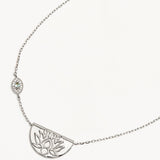 BY CHARLOTTE - Eye Of Peace Lotus Necklace | Silver