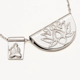 BY CHARLOTTE - Lotus & Little Buddha Necklace | Silver