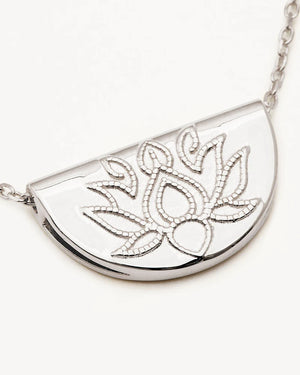 By Charlotte - Lotus Short Necklace - Silver