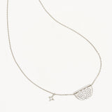 BY CHARLOTTE - Live in Light Lotus Necklace | Silver