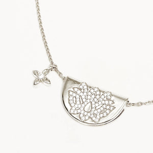 By Charlotte - Live in Light Lotus Necklace - Sterling Silver