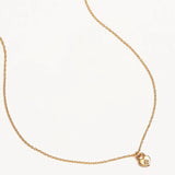 BY CHARLOTTE - Crystal Lotus Heart Padlock Necklace