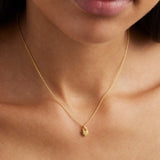 BY CHARLOTTE - Crystal Lotus Heart Padlock Necklace