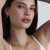 BY CHARLOTTE - Crystal Lotus Heart Padlock Necklace