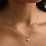 BY CHARLOTTE - Crystal Bloom Necklace | Silver