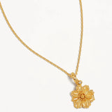BY CHARLOTTE - Birth Flower Necklace - October - Cosmos | Gold