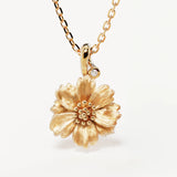 BY CHARLOTTE - Birth Flower Necklace - October - Cosmos | Gold