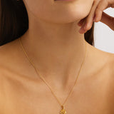 BY CHARLOTTE - Birth Flower Necklace - November - Peony | Gold