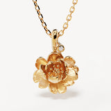 BY CHARLOTTE - Birth Flower Necklace - November - Peony | Gold