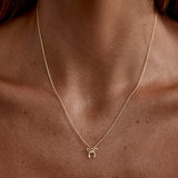 BY CHARLOTTE - Forever More Bow Necklace | Gold
