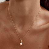 BY CHARLOTTE - Love With Grace Lab Grown Diamond Pearl Necklace | Gold
