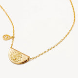BY CHARLOTTE - Lotus Birthstone Necklace - April - White Topaz | Gold