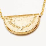 BY CHARLOTTE - Lotus Birthstone Necklace - May - Emerald | Gold
