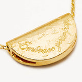 BY CHARLOTTE - Lotus Birthstone Necklace - July - Ruby | Gold