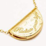 BY CHARLOTTE - Lotus Birthstone Necklace - October - Pink Tourmaline | Gold