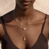 BY CHARLOTTE - Lotus Birthstone Necklace - October - Pink Tourmaline | Gold